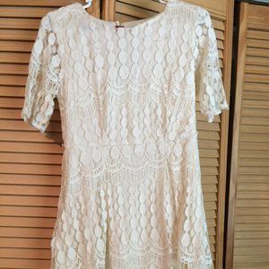 Xhilaration Faux Lace Fit & Flare Dress
